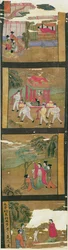 Ch.Lv.0010 Sceny z życia Buddów, Tunhuang, VII-VIII w. (obraz na jedwabnym sztandarze)