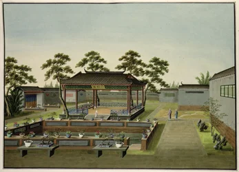 Scena ogrodowa, ok. 1820-40 (wc na papierze)