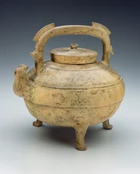 Szkliwiony czajnik ceramiczny, okres Walczących Królestw, 1027-220 pne (ceramika)