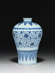 Wazon w stylu Ming, Meiping, malowany w stylu XV w.