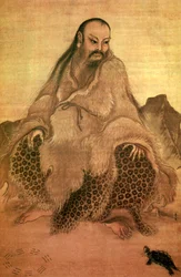 Fu Xi (tusz i kolor na papierze)