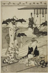 Suma, z serii „Modna parodia opowieści o Genji (Furyu yatsushi Genji)”