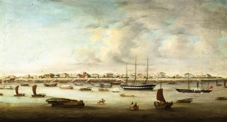Chińskie statki rybackie, Szanghaj, ok. 1857 r.