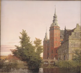 Zamek Frederiksborg widziany z północnego zachodu