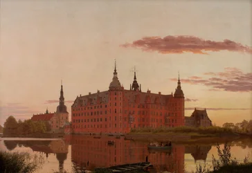 Zamek Frederiksborg w wieczornym świetle Zamek Frederiksborg w wieczornym świetle, 1835.