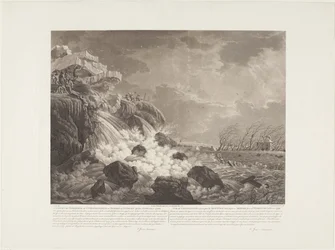 Widok Dykrupture i Powodzi w Bemmel przez Nymegen 21 lutego 1799 / Vue de L