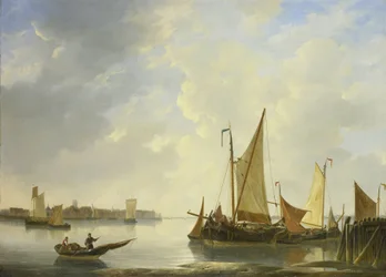 Widok Dordrecht widziany z Papendrecht