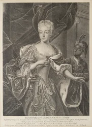 Portret księżniczki Charlotte Brunswick-Wolfenbüttel 1694-1715, żony carewicza Aleksieja Petra