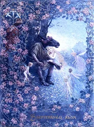 Ilustracja z „Snu nocy letniej” Williama Szekspira (1565-1616) ok. 1900 (lito)
