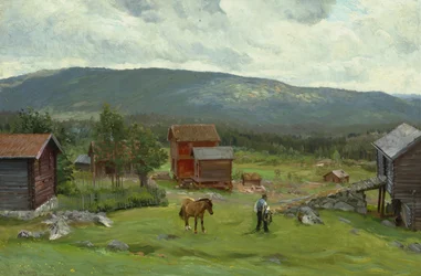Mężczyzna na pastwisku, Hiaasen, czerwiec 1893 (olej na płótnie)