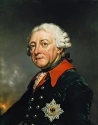 Portret Fryderyka II Pruskiego (1712-1786), autorstwa Lisiewskiego, Christiana Friedricha Reinholda (1725-1794). olej na płótnie