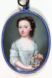 Lady Elizabeth Cavendish Bentinck, później wicehrabina Weymouth i markiza Bath (emalia)