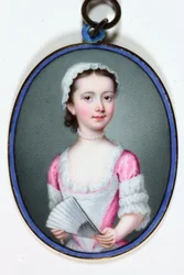 Lady Henrietta Cavendish Bentinck, późniejsza hrabina Stamford, 1741 (emalia)