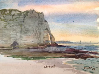 Etretat 6, 2013 (akwarela)