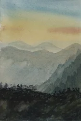 Coraz bliżej, 2015 (akwarela na papierze)
