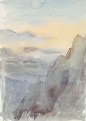 Mountain Bliss - PaiyunTing II, 2015 (akwarela na papierze)
