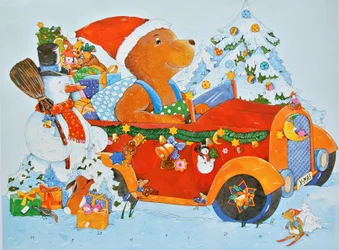 Niedźwiedź Adwentowy, 2009 (akwarela na papierze)