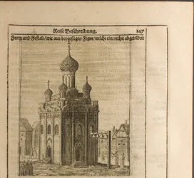Katedra na Kremlu Ilustracja z Podróży do Wielkiego Księcia Moskwy i Kin