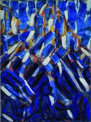 Abstrakcja (niebieska góra)