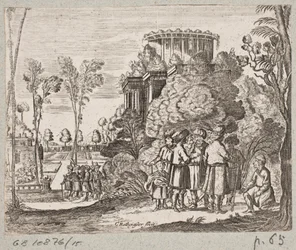 Ilustracja do Adama Oleariusa, „Perski Rosenthal genialnego poety Schicha Saadi […]”, Szlezwik 1660