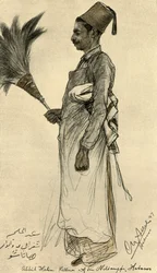 Abdul Halim, kelner na parowcu „Hatasoo”, Egipt, 1898.