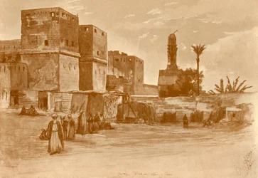 Brama Bab al-Nasr w Kairze, 1898.