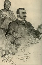 Europejczyk, Hankow, Chiny, 1898.