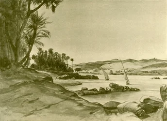Feluki na Nilu, Egipt, 1898.