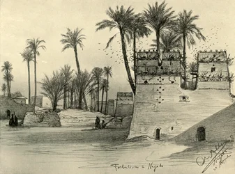 Domy w Nagadzie, Egipt, 1898.