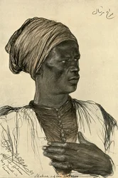 Mężczyzna na pokładzie parowca „Hatasoo”, Egipt, 1898 r.