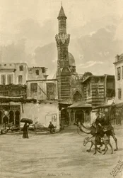 Meczet, Boulaq, Kair, Egipt, 1898.