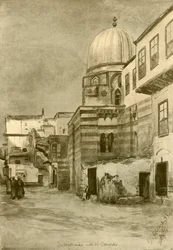 Meczet, Kair, Egipt, 1898.