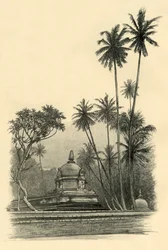 Kapliczka Natha Dewale, Kandy, Cejlon, 1898.