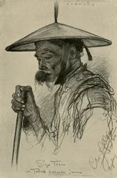 Singo Trono - człowiek do żucia tytoniu, Magelang, Java, 1898.