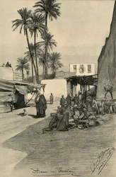 Ulica w Asuanie, Egipt, 1898.