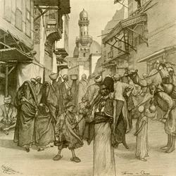 Ulica w Kairze, 1898.