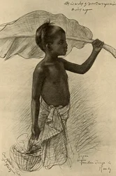 Tamilski chłopiec, Kandy, Cejlon, 1898.