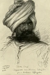 Watchman Chatter Singh, Singapur, 1898.