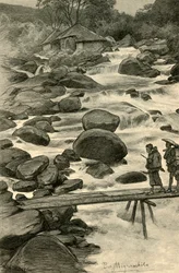 Wodospady w Miyanoshita, Japonia, 1898.