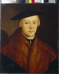 Portret mężczyzny (Portret mężczyzny). Obraz Christophe Amberger (ok. 1500-1562), olej na drewnie, po 1548. Sztuka niemiecka