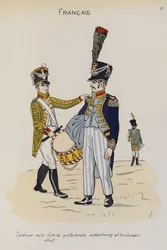 Perkusista i mistrz piekarza gwardii prefektury w Hamburgu, ok. 1806 r.
