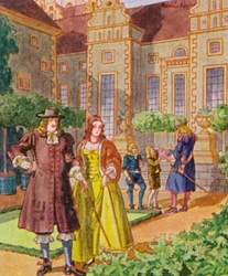 Kartoffeintfuhrung / Wprowadzenie ziemniaków (kolorowa litografia)