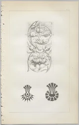 Sztuka projektowania dekoracyjnego : z dodatkiem, podającym godziny otwarcia kwiatów, wyd. Day & Son, Londyn, 1862