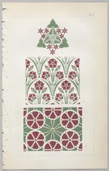 Sztuka projektowania dekoracyjnego : z dodatkiem, podającym godziny otwarcia kwiatów, wyd. Day & Son, Londyn, 1862