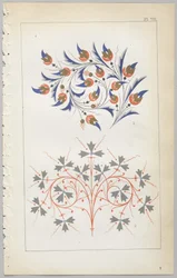 Sztuka projektowania dekoracyjnego : z dodatkiem, podającym godziny otwarcia kwiatów, wyd. Day & Son, Londyn, 1862