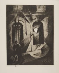 Złowieszcza paryska noc, wyd. 1929 (akwaforta)