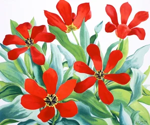 Madame Lefeber Tulipany 2 (akwarela na papierze)