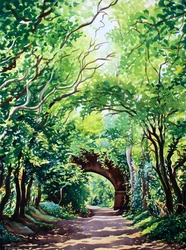 Sudbury Bridge and Trees (akwarela na papierze)