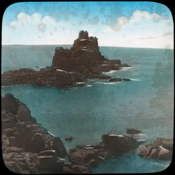 Armed Knights Rock, Lands End, Kornwalia, koniec XIX lub początek XX wieku