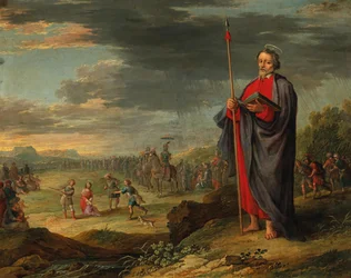Frans Francken II (krąg) Ewangelista i prześmiewca Chrystusa